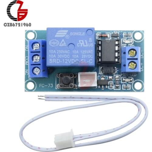 DC 12V 1 Channel Latching Relay Module with Touch Bistable Switch MCU Control UK