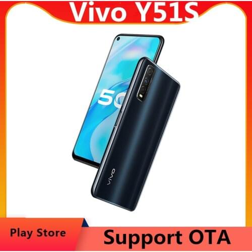 DHL Fast Delivery Vivo Y51S 5G Cell Phone 6.55" 2340x1080 48.0MP Fingerprint Face ID 18W Charger Exynos 880 Octa Core Android 10