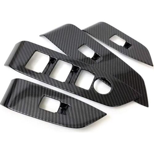 For Mazda Cx-5 Cx5 2017-2020 LHD Car Window Lift Switch Panel Frame Cover Trim Sticker Decoration Car Accessories