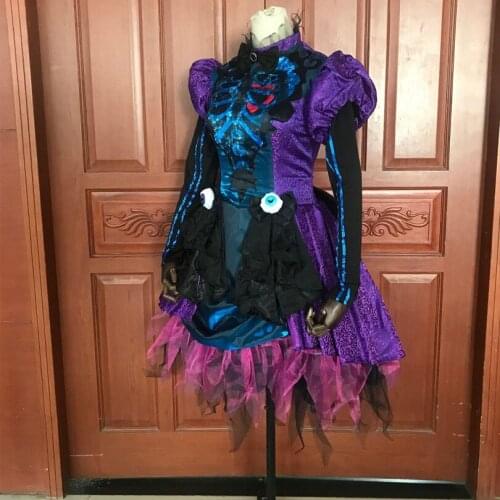 Fantasy Carnival Parade Princess Dress Adult Women Purple Cool Cosplay Costume Halloween Party Dance Dresses