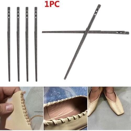 Leather Lacing Needle Stainless Steel Double Hole Needle DIY Leather Craft Lacing Threading Needle Handmade Knitting Tools
