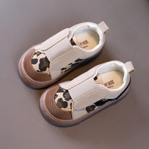 Toddler Shoes Leopard Baby Girls Boys Canvas Sneakers Soft Bottom Non-slip Outdoor Basketball Children Casual Shoes Kids Sneaker