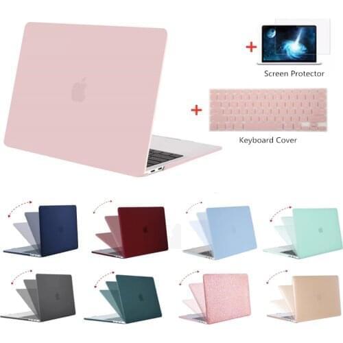 Laptop Matth Case For Macbook Air 13 Pro 13 12 11 A2289 Case A2337 A2179 2020 A2338 M1 Chip Mac book Air A1466 A1369 Film + Gift