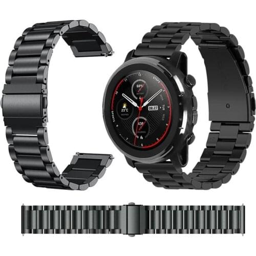 22mm Stainless Steel Metal Strap For Xiaomi Amazfit Stratos 2 Stratos 3 Bracelet 22mm Bands for Huami GTR 47MM Watch Band Straps