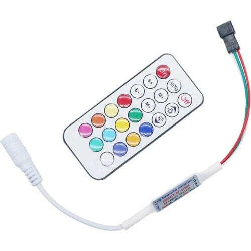 SZYOUMY SP103E Mini RF Controller with 14 keys wireless Remote For DC5V WS2812 DC12V WS2811 Dream Color LED Strip Light