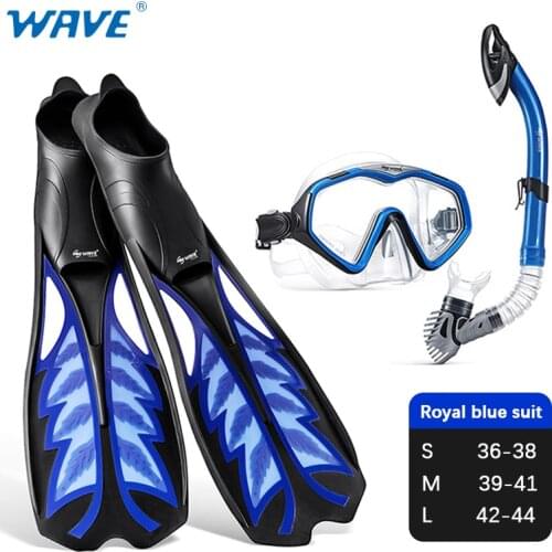 2021 NEW Swimming Fins Diving mask Adult long Snorkel Foot diving Equipment Portable scuba diving Flippers Snorkeling goggles