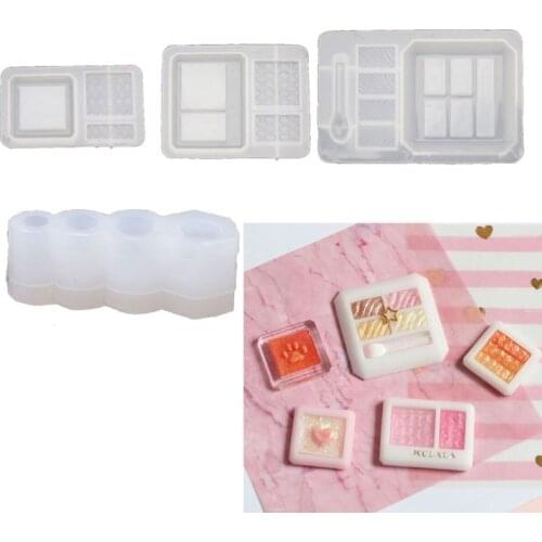 Lipstick Eyeshadow Palette Epoxy Resin Mold Makeup Case Keychain Pendant Mold