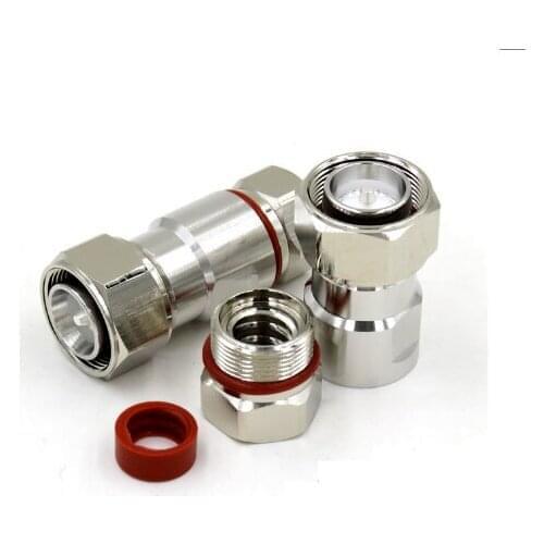 5pcs Mini Din 4.3-10 male straight clamp for 1/2 50-9 superflexible RF Coaxial cable connector