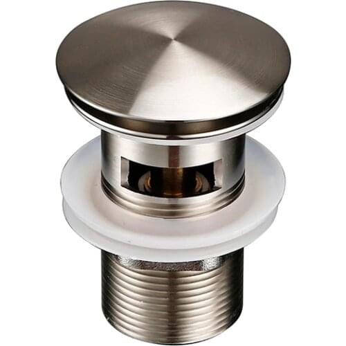 Bagnolux Brushed Stainless Steel Matt Bathroom Washbasin Sink Drainer Waste Bath Pop Up Bathroom Hotel Basin Sink Drainer