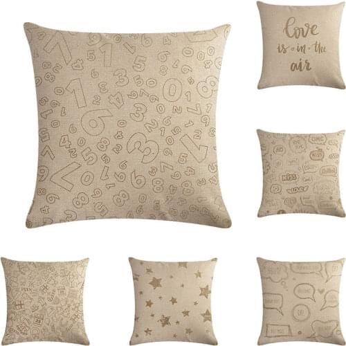 Romantic Love Letters Home Sofa Pillow Cover Car Cushion Cover Wedding Decorative Pillow Case Throw Pillow Pillowcase ZY1008