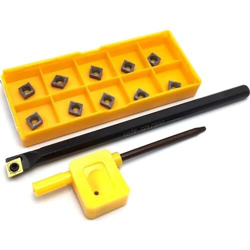 S07K-SCLCR06 S07K-SCLCL06 95 degree spiral turning tool boring bar 10PCS CCMT060204 carbide blade CNC lathe parts tool