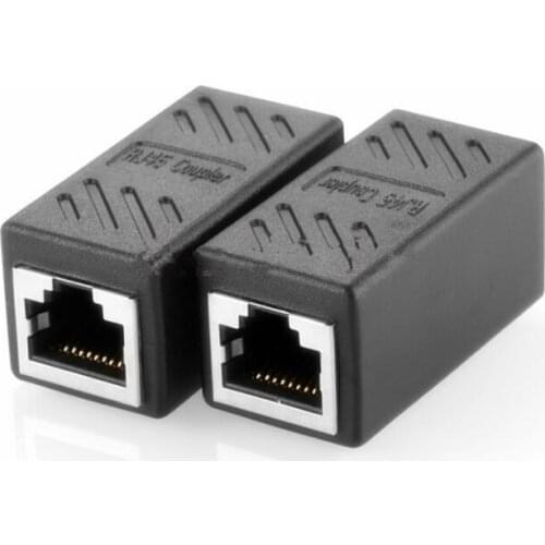 Female to Female Network LAN Connector Adapter Coupler Extender RJ45 Cat5 Ethernet Cable Join Extension Converter Coupler