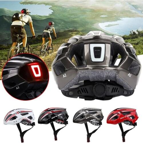Bicycle Helmet LED Light Rechargeable Intergrally-molded Cycling Helmet MTB Helmet Sport Safe Hat bike Equipment NEW GUB Unisex