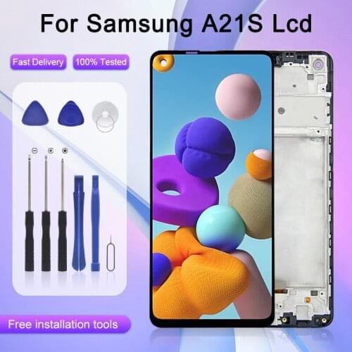6.5Inch For Samsung Galaxy A21S Lcd Touch Panel Screen Digitizer A217 Display Assembly Free Shipping With Frame
