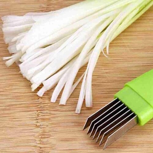 1Pc Creative Onion Cutter Knife Graters Multi Blade Vegetable Slicer Kitchen Cooking Tools Handheld Scallion Slicer
