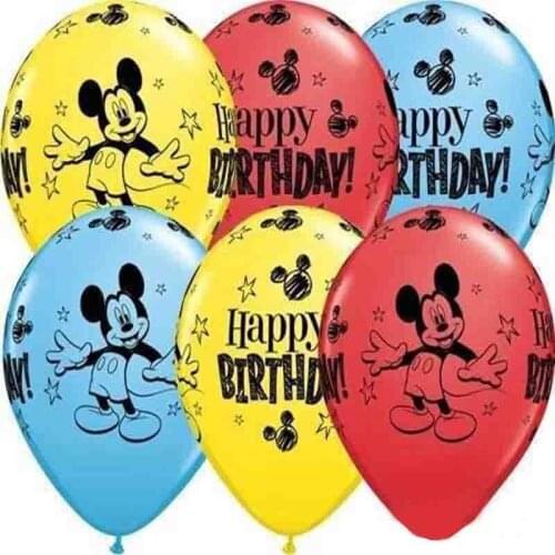 10/20pcs 12Inch Mickey Latex Balloons Red Yellow Blue Latex Balloons Kit For Baby shower Supplies Mickey Balloons Air Globos