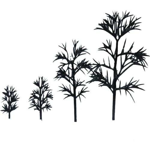 20PCS/lot 6cm N Ho Scale Plastic Miniature Model Trees For Building Trains Railroad Layout Scenery LandscapeAccessories