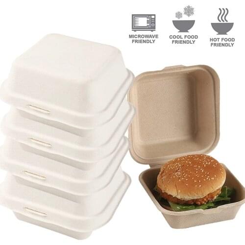 20pcs Disposable Bento Food Containers Baking Dessert Cake Bowl packaging Burger Snack Boxes Microwavable Home Portable Lunchbox