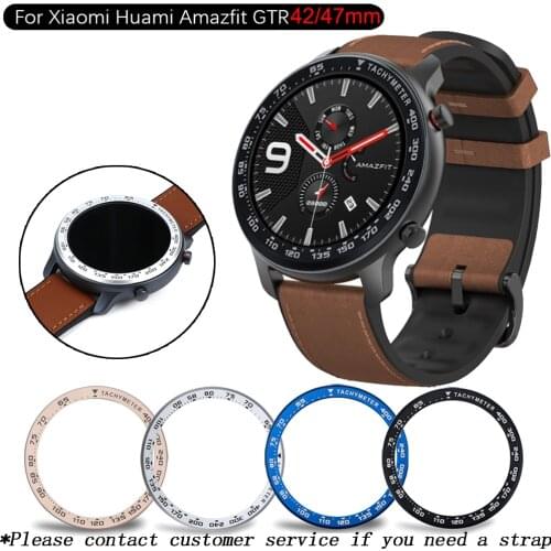 Accessories For Xiaomi Huami Amazfit GTR 42 47 Metal Outer Edge Bezel Ring Dial Scale Speed Tachymeter Case TPU Protection Case