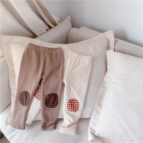 Children Leggings Pants Winter Thicken Velvet Baby Pants Boy Girls Trousers Toddler Pants Girl Kids Boys Pants Trousers 1-7Y