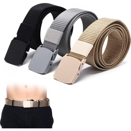 Men Outdoor Canvas Belt Hiking Camping Safety Waist Support Hunting Sports Wearable Breathable Military Tactical Belt