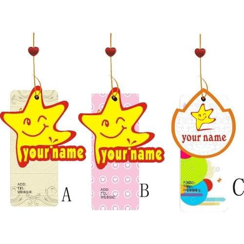 Custom Special shape clothes tags ,face clothes tags baby tags 500Set/lot (1000pcs) 300gsm Paper , top grade Tags Y11