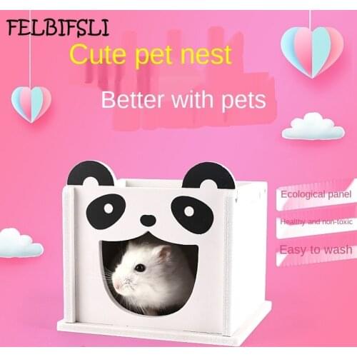 Hamster Nest Golden Bear House Cartoon Husky Angel Fund Melody Rich Metal guinea pig cages hedgehog cage hamster bed ferret