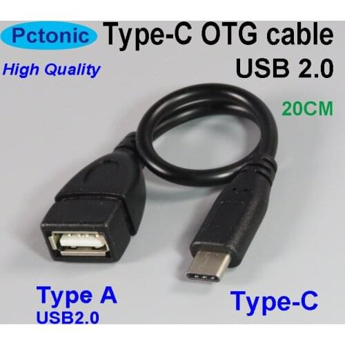 PCTONIC Type-C OTG Cable USB3.1 to USB2.0 type-A female for smart phone Length 20cm short cable for flash disk keyboard HDD