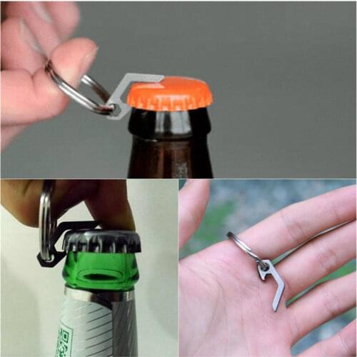 EDC beer pocket tool Gear mini keyring gadget opener bottle camp hike lightweight utility