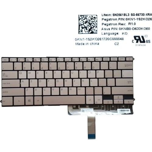 English backlit keyboard for ASUS ZENBOOK UX490 UX490UA UX490UAR UX490UAK US QWERTY computer keyboards light New 0KNB0 D633KO00