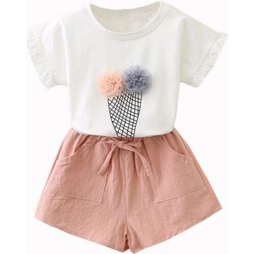 Baby Girl Clothes Set Summer Girls T Shirts and Shorts Sets Kids Clothes Children Clothing