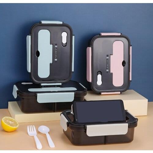 Lunch Box Kitchen Work Student Outdoor Activities Travel Microwave Heating Food Container Plastic Bento Box Storage Snacks Boxes