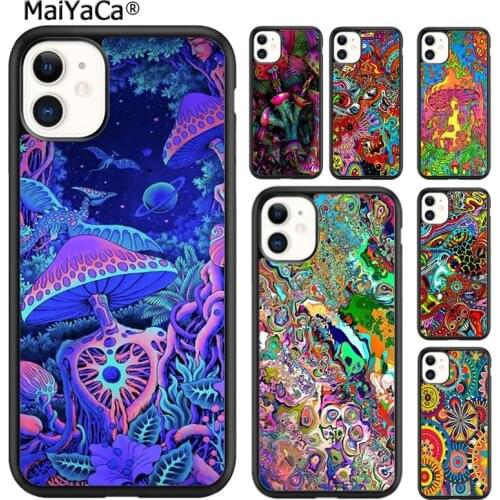 MaiYaCa Magic Trippy Mushroom Psychedelic Phone Case Cover For iPhone SE 6 6s 7 8 plus X XR XS 11 12 pro max Samsung S8 S9 S10
