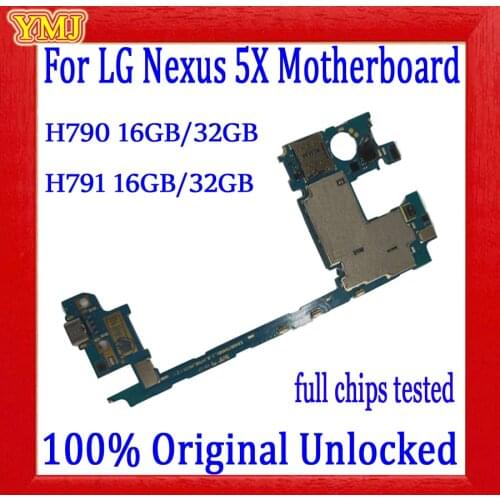 100% Unlocked Original Motherboard For LG Nexus 5X H790 H791 4G Support Mainboard For Android OS Logic Board With Full Chips