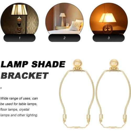 2pcs 6" 7" 8" 9" 10" 11" Metal Lampshade Brackets Lamp Shade Harp Holder Horn Frame For Table Floor Lamp Lighting Fittings