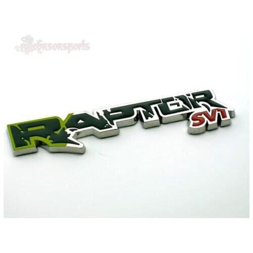 1 Pcs Metal Raptor SVT F150 Badge Car Side Wing Body Emblem Car Stickers Car Styling