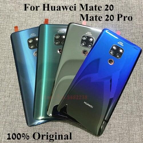 Original battery cover For Huawei Mate 20 Mate20 pro HMA-AL00 Back Housing door Cover Rear case With camera lens side buttons