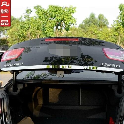 Stainless Steel Rear Trunk Trim Boot Tailgate Lid Cover Trim Molding Edge Strip Garnish For Chevrolet MALIBU 2012-2014