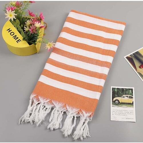 Cotton Extra Large Turkish Bath Towel with Tassels Travel Camping Shawl Beach Gym Pool Blanket Surgical Drape 100x180cm