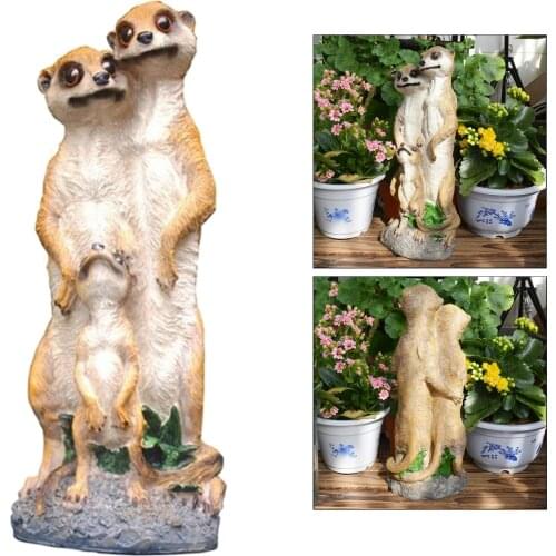 Lovely Art Mongoose Sculpture Ornament Figurine Statue Miniature Artwork
