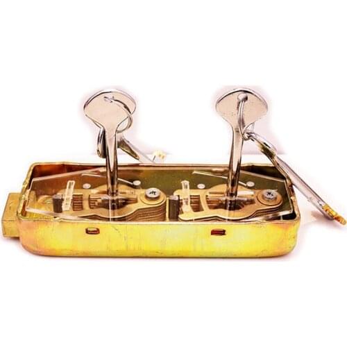 Transparent Double Coffers with Flag Pole Vault Door Key Cabinet Lock Safe Blade Lock Gold