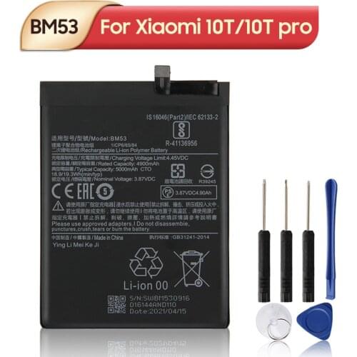 XIAOMI Original Replacement Phone Battery BM53 For Xiaomi 10T 10T pro 5000mAh