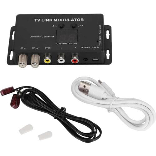 TM70 UHF TV LINK Modulator AV to RF Converter IR Extender 21 Channel Display PAL/NTSC Optional TV Link Modulator CATV System