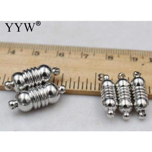 10pcs Stainless Steel Magnetic Clasp With Two Holes Bracelet Magnet Lock Buckle Jewelry Making Findings Diy Bracelet Supplies