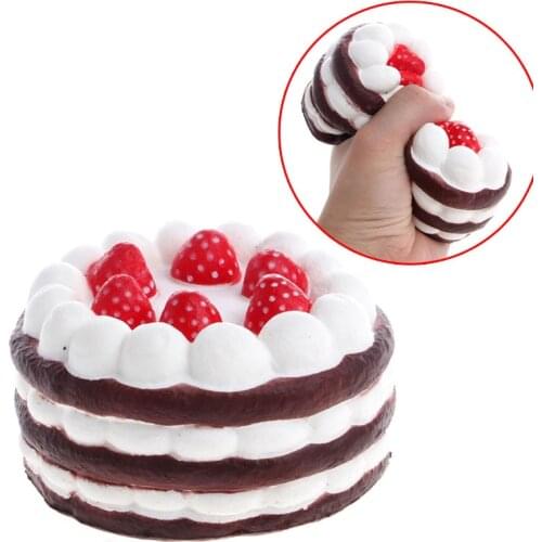 12cm Cute Strawberry PU Simulation Cake Toy Props Super Slow Rising Soft Kid Toy Stress Relieve Kids Gift