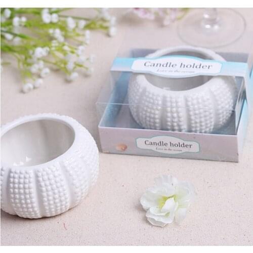 20pcs/lot Beach Wedding Favors gift "Sea Tidings" Sea Urchin Tealight Holders FREE SHIPPING (comes without the candle)