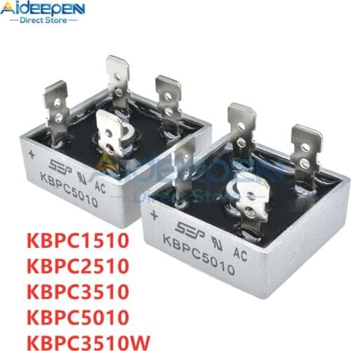 5Pcs/lot KBPC1510 KBPC2510 KBPC3510 KBPC3510W KBPC5010 Diode Bridge Rectifier KBPC-1000V-15A/25A/35A/50A Bridge Rectifier 4 Pin