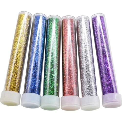 6 Bottles Gold Silver Glitter Powder Dust for Wedding Spray Powder Decoration Handmade DIY Nail Art Decor Scrapbooking Material