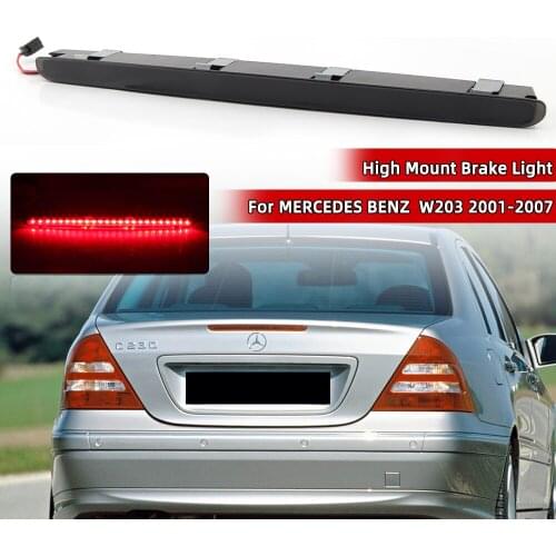 Car Led High-position brake light Rear Stop Tail Lamp Third Brake Light Fit for Mercedes Benz W203 2001-2007 BLACK cover light