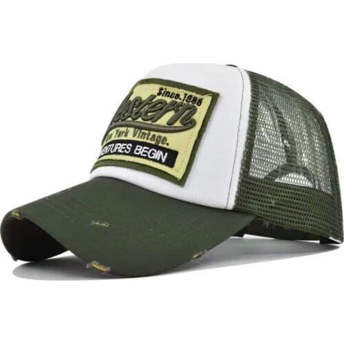 New Fashion Letter Embroidery Baseball Cap Women Men Breathable Hip Hop Hats Summer Casual Vintage Mesh Caps Unisex Snapback Cap